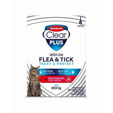 BM Clear PLUS 50mg / 60mg Spot On Solution for Cats & Ferrets 3T - North East Pet Shop Bob Martin