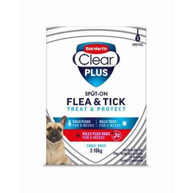 BM Clear PLUS 67mg / 60.3mg Spot On Solution for Small Dogs 3T - North East Pet Shop Bob Martin
