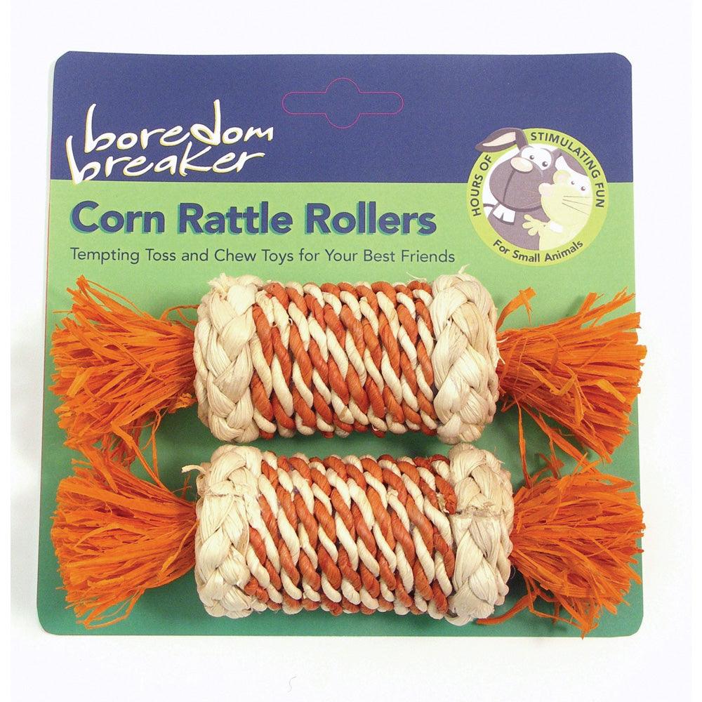 Boredom Breaker Corn Rattle Rollers - North East Pet Shop Boredom Breaker