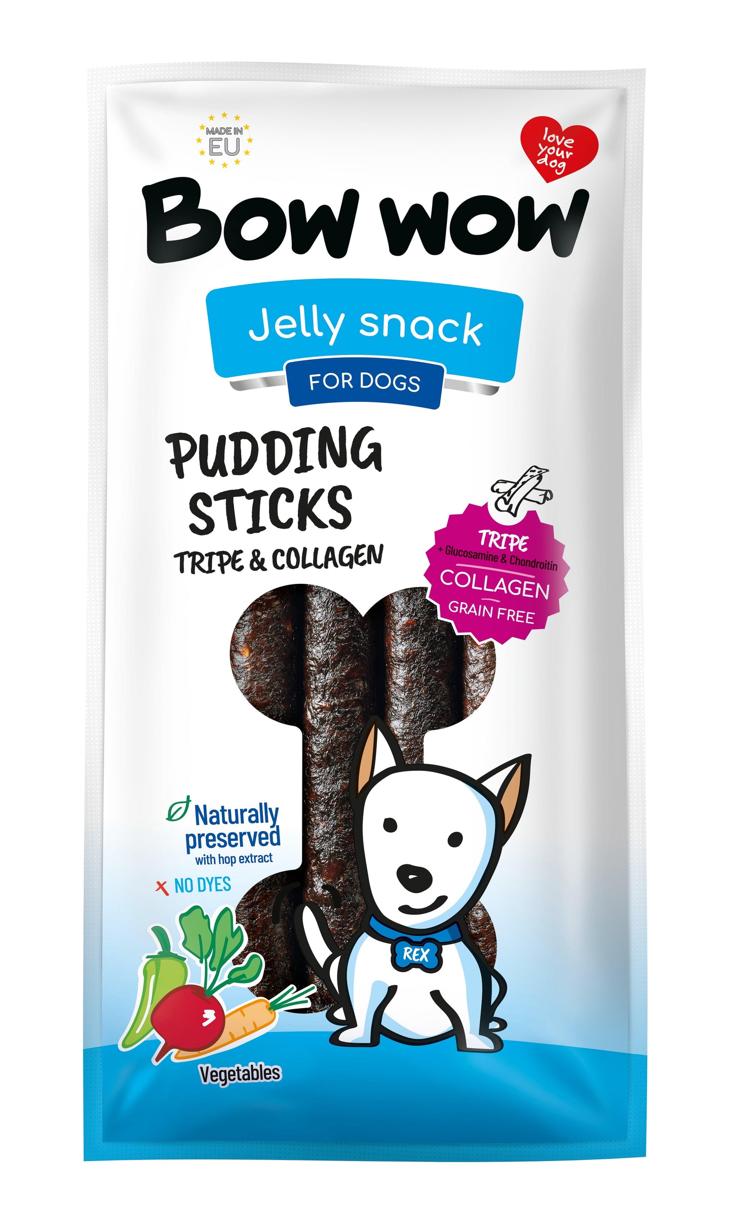 Bow Wow Pudding Sticks Caramel - North East Pet Shop Bow Wow