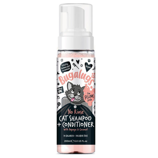 Bugalugs No Rinse Cat Shampoo + Conditioner - North East Pet Shop Bugalugs