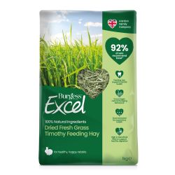 Burgess Excel Feeding Hay 100% Timothy Hay, 4KG - North East Pet Shop Burgess