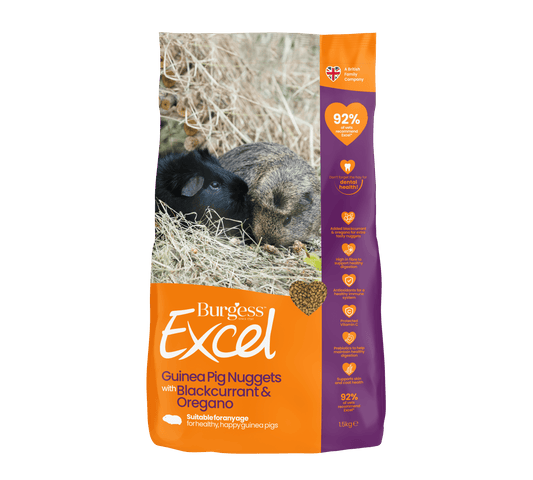 Burgess Excel Guinea Bk/Crn&Orgn 4x1.5kg - North East Pet Shop Burgess