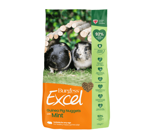 Burgess Excel Guinea Pig Nuggets 4x1.5kg - North East Pet Shop Burgess