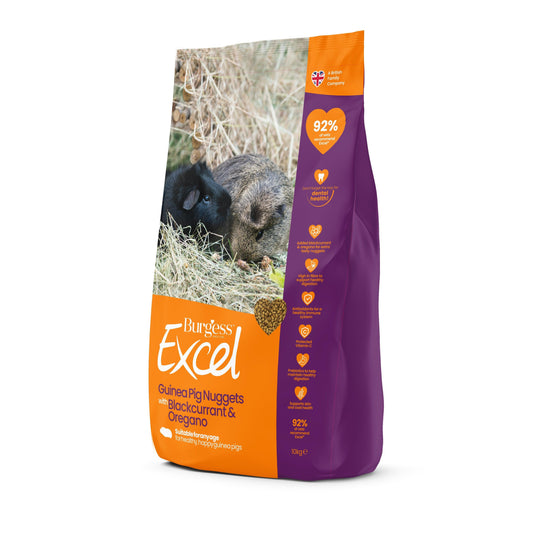 Burgess Excel Guinea Pig Nuggets Blackcurrant & Oregano 10kg - North East Pet Shop Burgess