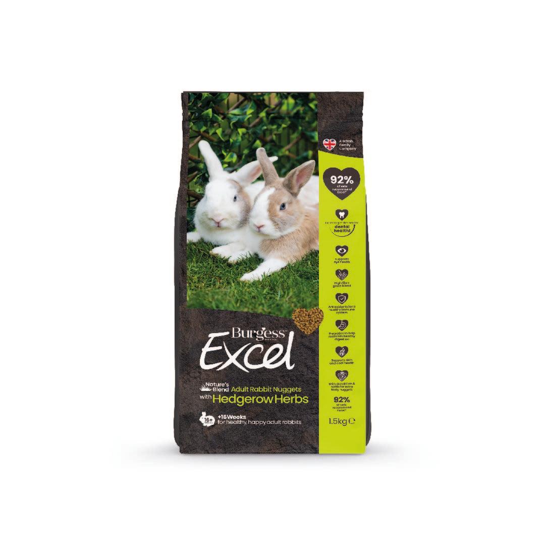 Burgess Excel Rabbit Nature Blend 4x1.5kg - North East Pet Shop Burgess