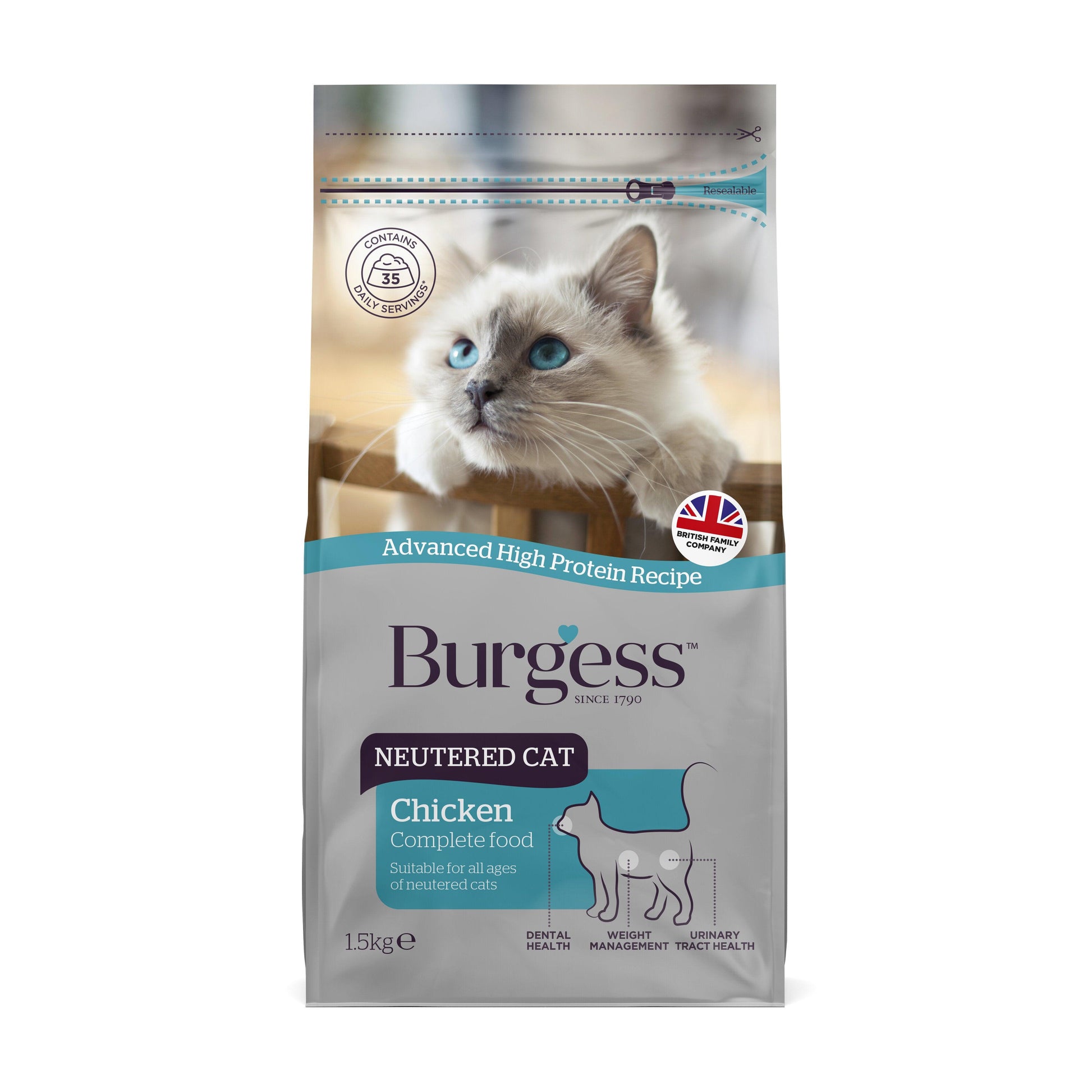 Burgess Neutered Cat Chicken - North East Pet Shop Burgees Excel