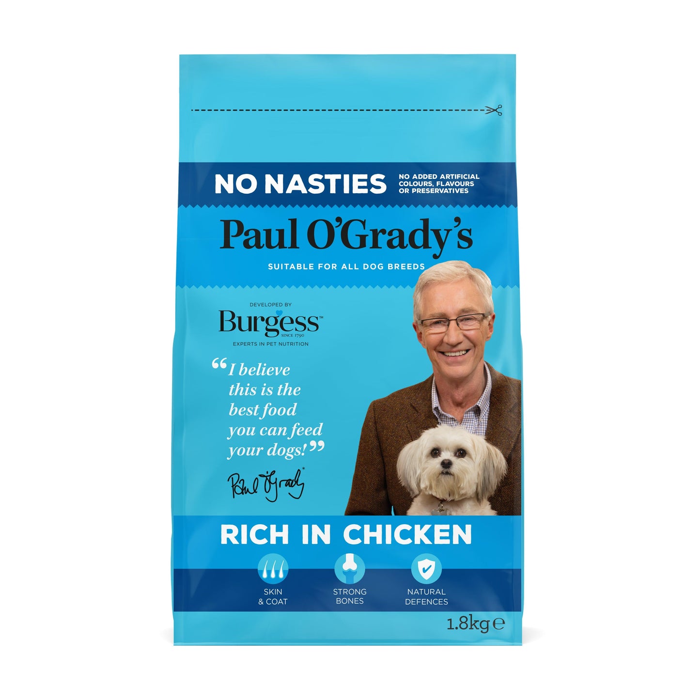 Burgess Paul O Grady Dog Chicken 4x1.8kg - North East Pet Shop Burgess