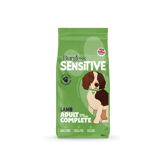 Burgess Sensitive Dog Lamb & Rice 2kg - North East Pet Shop Burgess