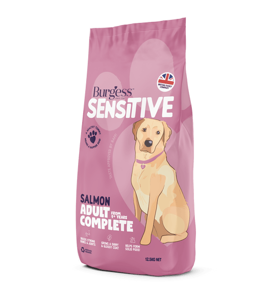 Burgess Sensitive Dog Salmon & Rice 2kg - North East Pet Shop Burgess