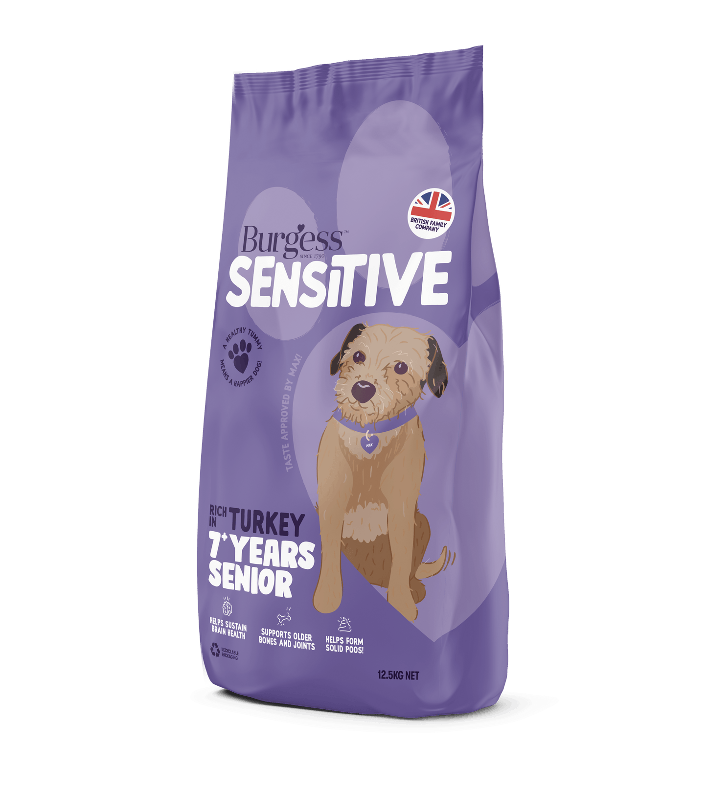 Burgess Sensitive Senior 7+ Dog Turkey 2kg - North East Pet Shop Burgess