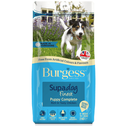 Burgess Supadog Puppy Rich in Chicken 12.5kg - North East Pet Shop Burgess