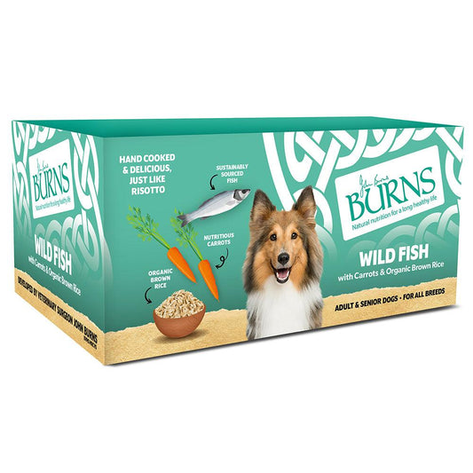 Burns Dog Tray Wild Fish 12x150g - North East Pet Shop Burns