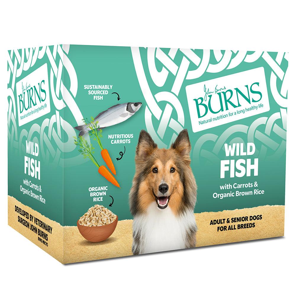 Burns Dog Tray Wild Fish 6x395g - North East Pet Shop Burns