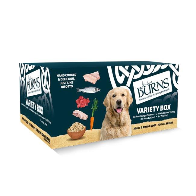 Burns Dog Trays Variety Box 12x150g - North East Pet Shop Burns