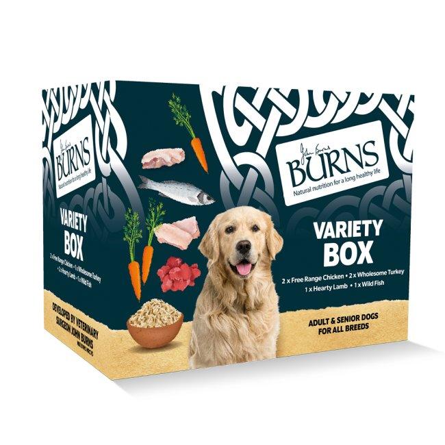 Burns Dog Trays Variety Box 6x395g - North East Pet Shop Burns