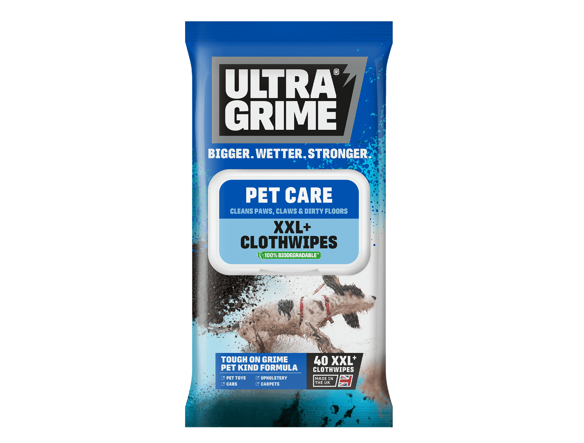 BUY ONE GET ONE FREE UltraGrime XXL Pet Care Clothwipes 40pk - North East Pet Shop Ultra Grime