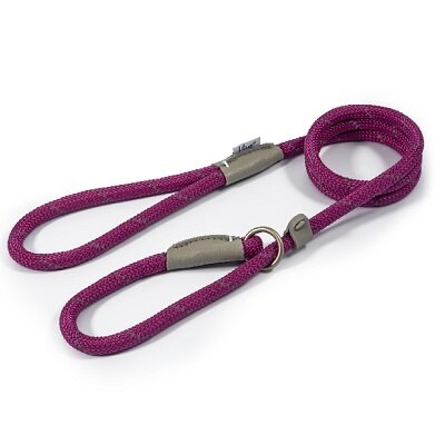 Ancol Viva Rope Reflective Slip Lead Purple 12mm x 1.2m