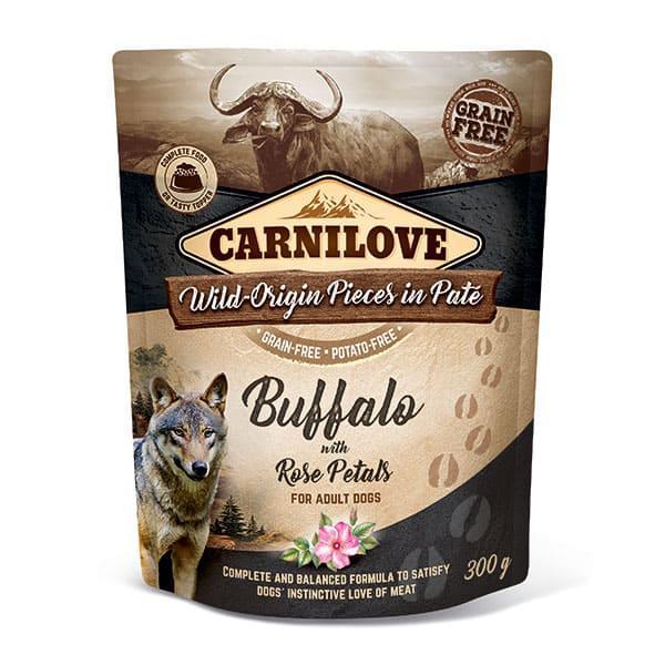 Carnilove Buffalo with Rose Petals Wet Dog Food 12 x 300g - North East Pet Shop Carnilove