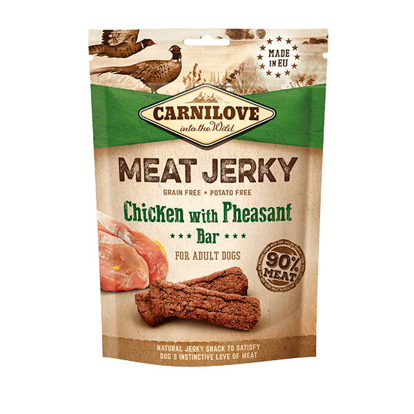 Carnilove Chicken with Pheasant Bar Meat Jerky Dog Treats - North East Pet Shop Carnilove