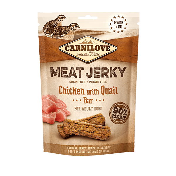 Carnilove Chicken with Quail Bar Meat Jerky Dog Treats - North East Pet Shop Carnilove