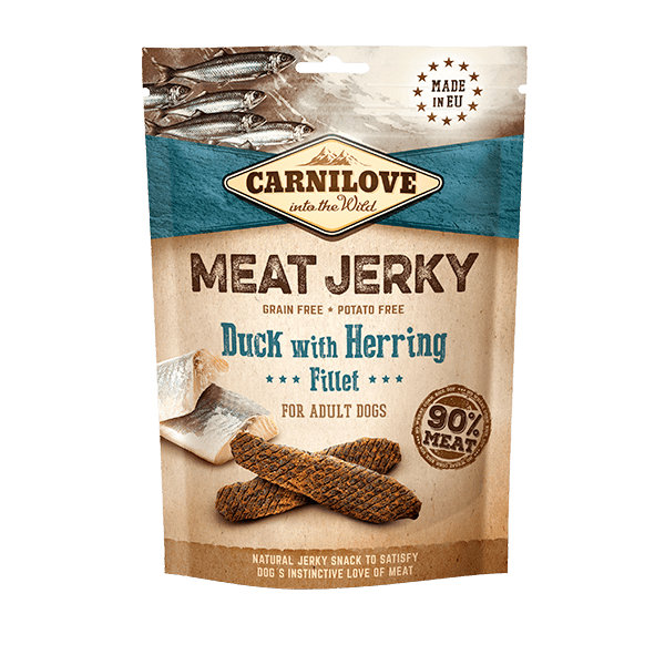 Carnilove Duck with Herring Fillet Meat Jerky Dog Treats - North East Pet Shop Carnilove