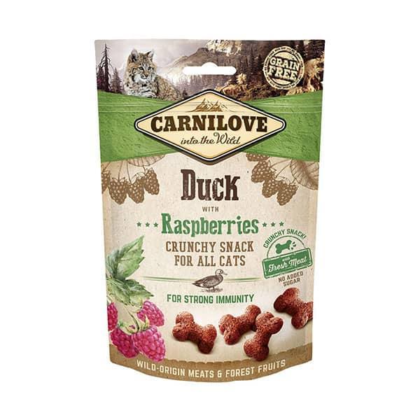 Carnilove Duck with Raspberries Cat Treats 10 x 50g - North East Pet Shop Carnilove