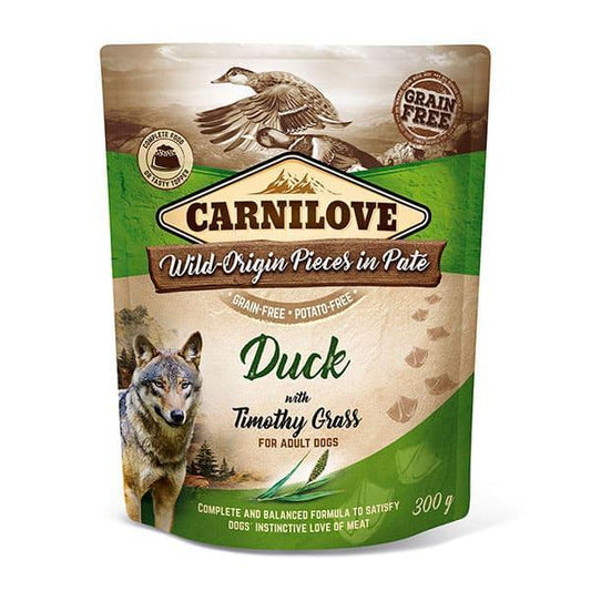 Carnilove Duck with Timothy Grass Wet Dog Food 12 x 300g - North East Pet Shop Carnilove