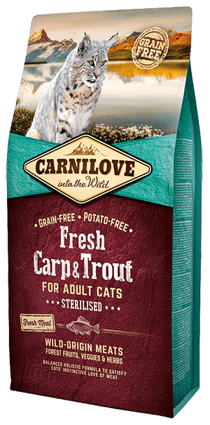 Carnilove Fresh Carp & Trout Dry Cat Food - North East Pet Shop Carnilove