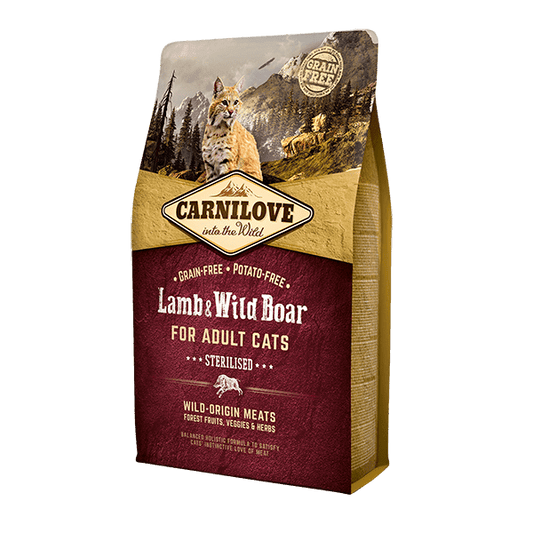 Carnilove Lamb & Wild Boar Dry Cat Food - North East Pet Shop Carnilove