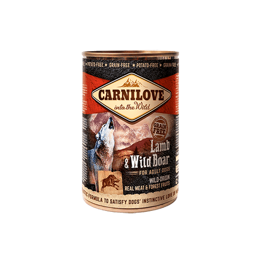 Carnilove Lamb & Wild Boar Wet Dog Food 6 x 400g - North East Pet Shop Carnilove