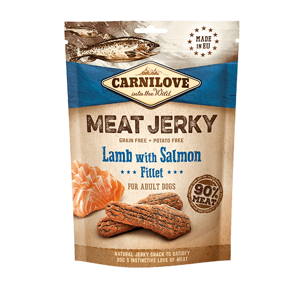 Carnilove Lamb with Salmon Fillet Meat Jerky Dog Treats - North East Pet Shop Carnilove