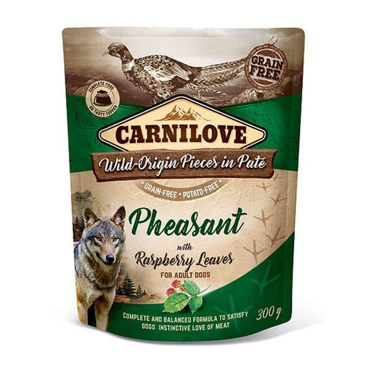 Carnilove Pheasant with Raspberry Leaves Wet Dog Food 12 x 300g - North East Pet Shop Carnilove