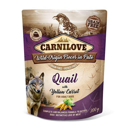 Carnilove Quail with Yellow Carrot Wet Dog Food 12 x 300g - North East Pet Shop Carnilove