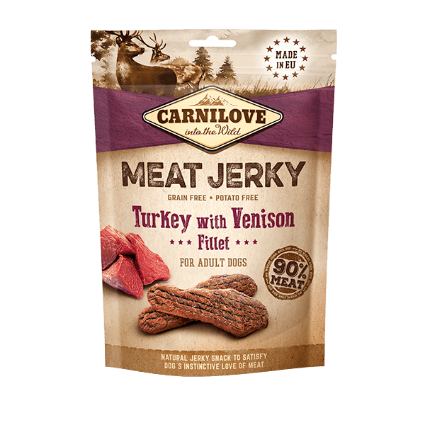 Carnilove Turkey with Venison Fillet Meat Jerky Dog Treats - North East Pet Shop Carnilove