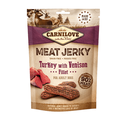 Carnilove Turkey with Venison Fillet Meat Jerky Dog Treats - North East Pet Shop Carnilove