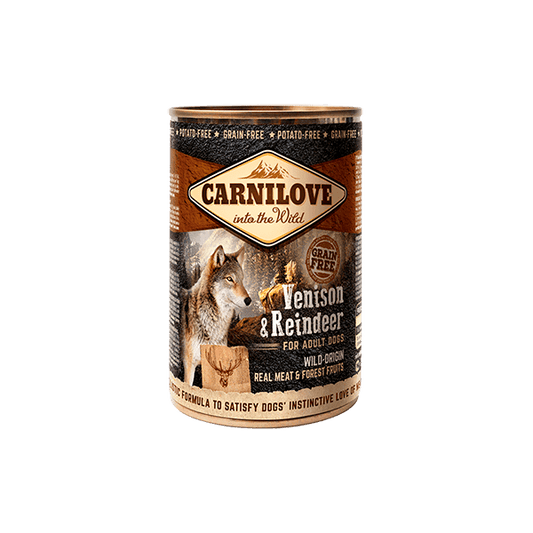 Carnilove Venison & Reindeer Wet Dog Food 6 x 400g - North East Pet Shop Carnilove