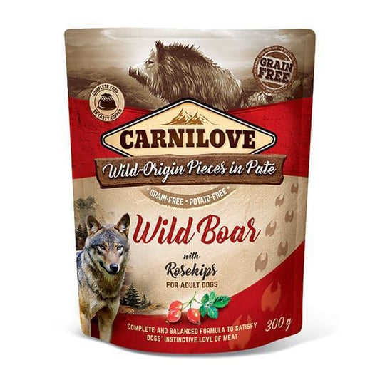 Carnilove Wild Boar with Rosehips Wet Dog Food 12 x 300g - North East Pet Shop Carnilove