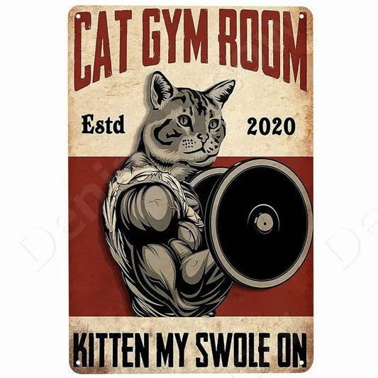 Cat Gym Room Tin Sign - North East Pet Shop North East Pet Shop