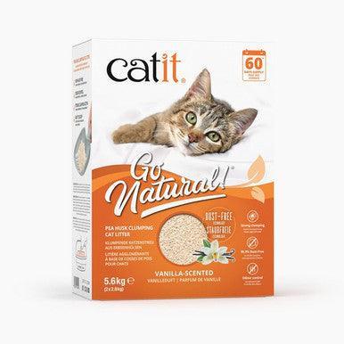 Catit Go Natural Pea Husk Clumping Cat Litter Vanilla 14L - North East Pet Shop Catit