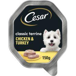 Cesar Classic Terrine Wet Dog Food with Chicken and Turkey, 150g - North East Pet Shop Cesar