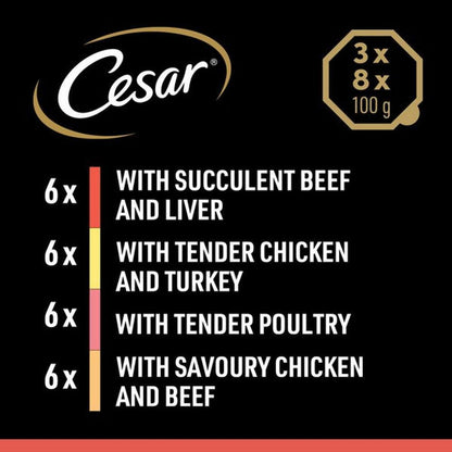 Cesar Classics Terrine Mixed Selection 24x150g - North East Pet Shop Cesar