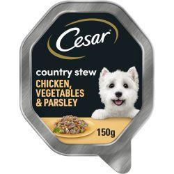 Cesar Country Stew Wet Dog Food with Chicken & Vegetable in Gravy, 14 x 150g - North East Pet Shop Cesar
