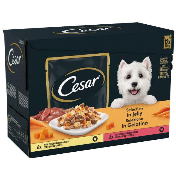 Cesar Pch Del Fresh Sel Jelly 4x12x100g - North East Pet Shop Cesar