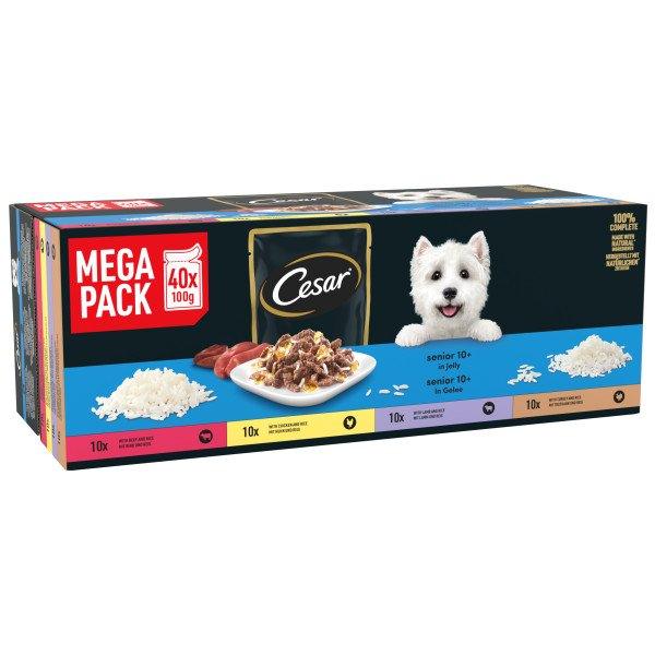 Cesar Pch Senior 10+ Sauce Jel 40x100g - North East Pet Shop Cesar