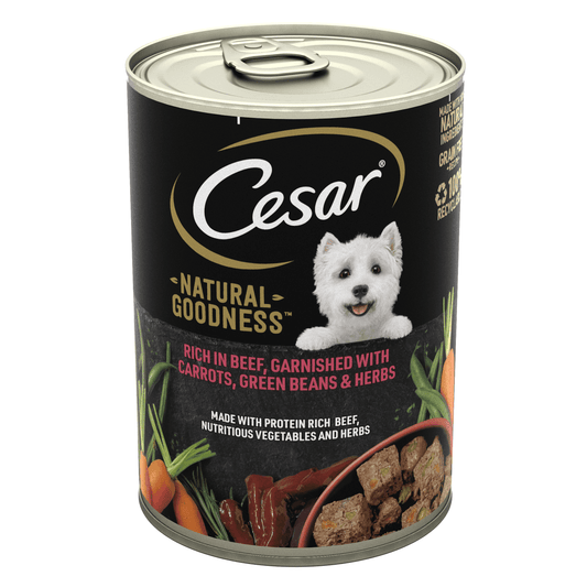 Cesar Tin Nat Goodness Beef Loaf 6x400g - North East Pet Shop Cesar