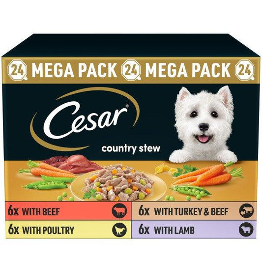 Cesar Tray Country Stew Chick&V 24x150g - North East Pet Shop Cesar