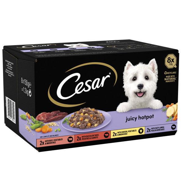 Cesar Tray Juicy Hotpot Mix Sel 3x8x150g - North East Pet Shop Cesar