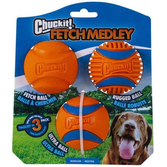 Chuckit! Fetch Medley Gen 3 Medium - 3 Pack - North East Pet Shop ChuckIt!