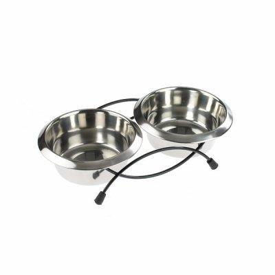Classic Anti-Tip Twin Feeder & Dish 2 x 470ml - North East Pet Shop Classic